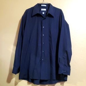 Mens black xxlarge collared dress shirt